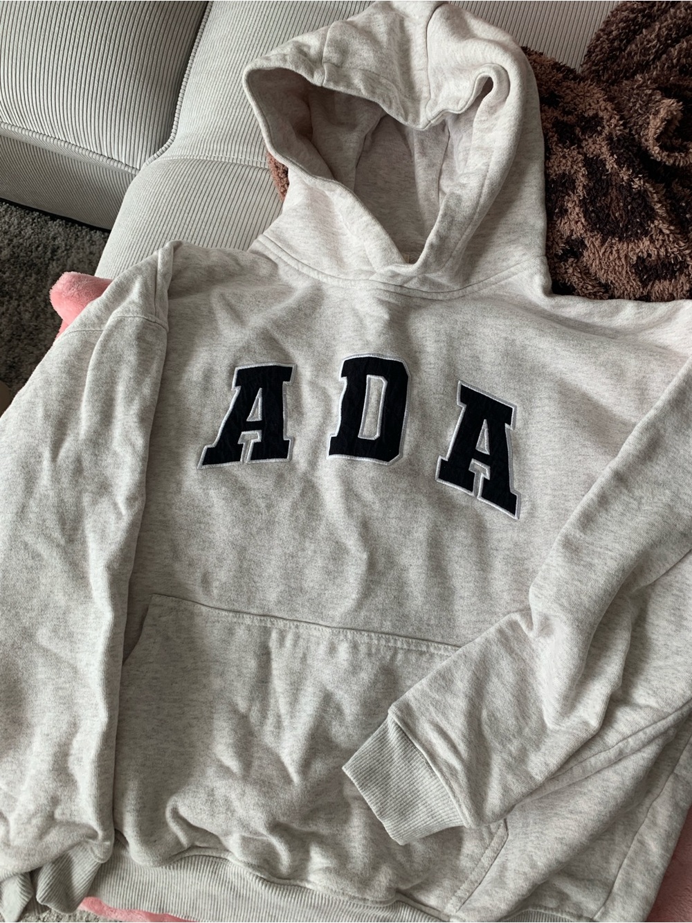 Adanola ADA Hoodie - Light Gray with Black Logo